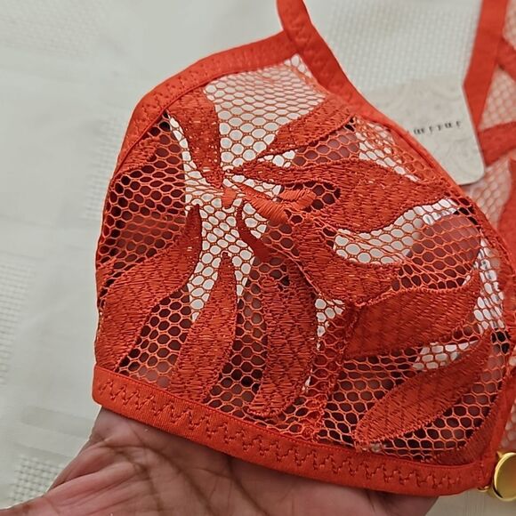 HOST PICK Free People Lace Bralette Racer Back Bra Henna Red XS - Picture 8 of 16